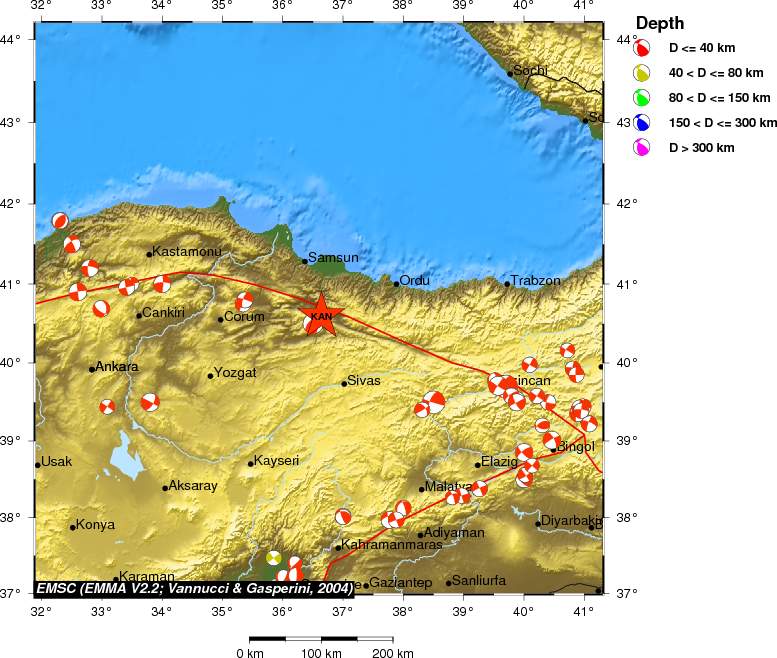 Regional moment Tensor