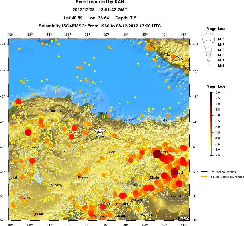 regional magnitude historical seismicity