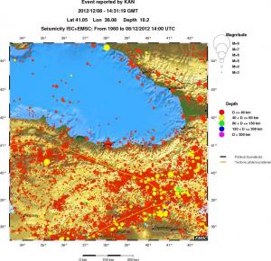 regional historical seismicity