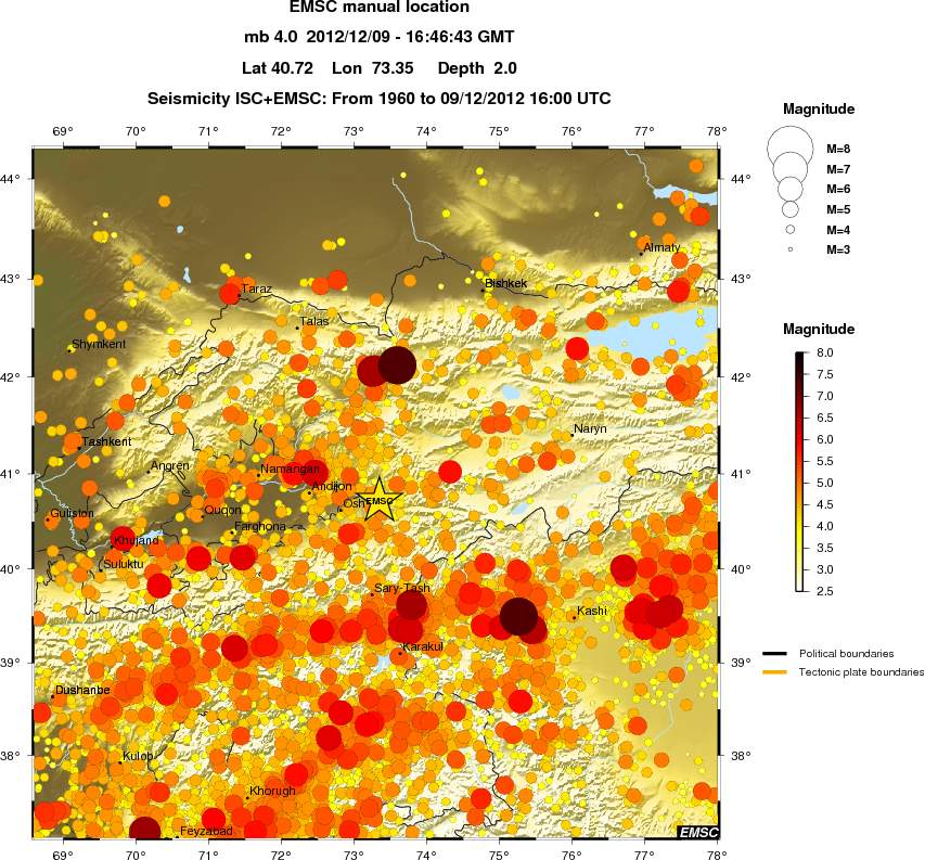 regional magnitude historical seismicity