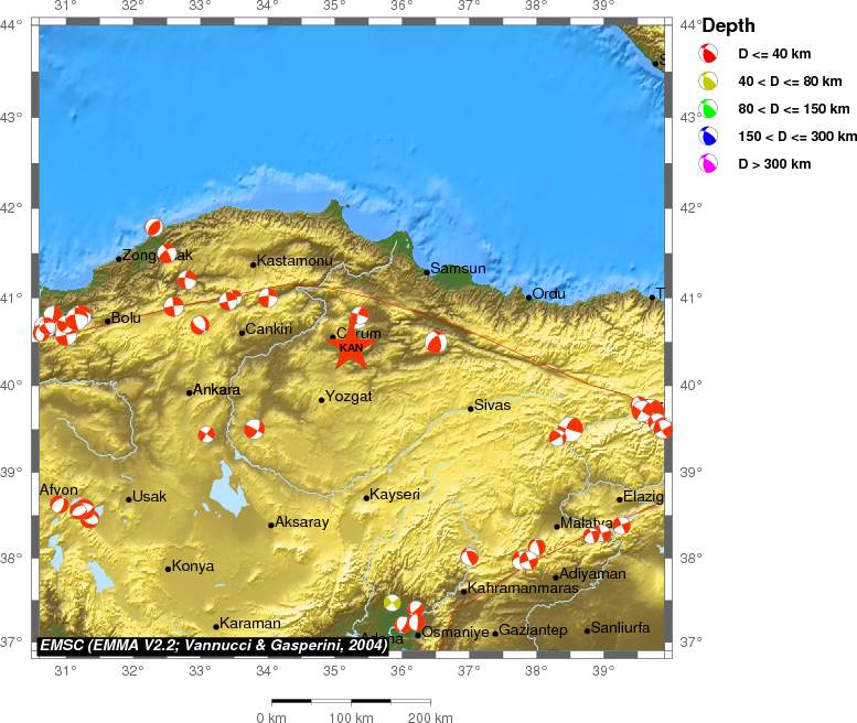 Regional moment Tensor