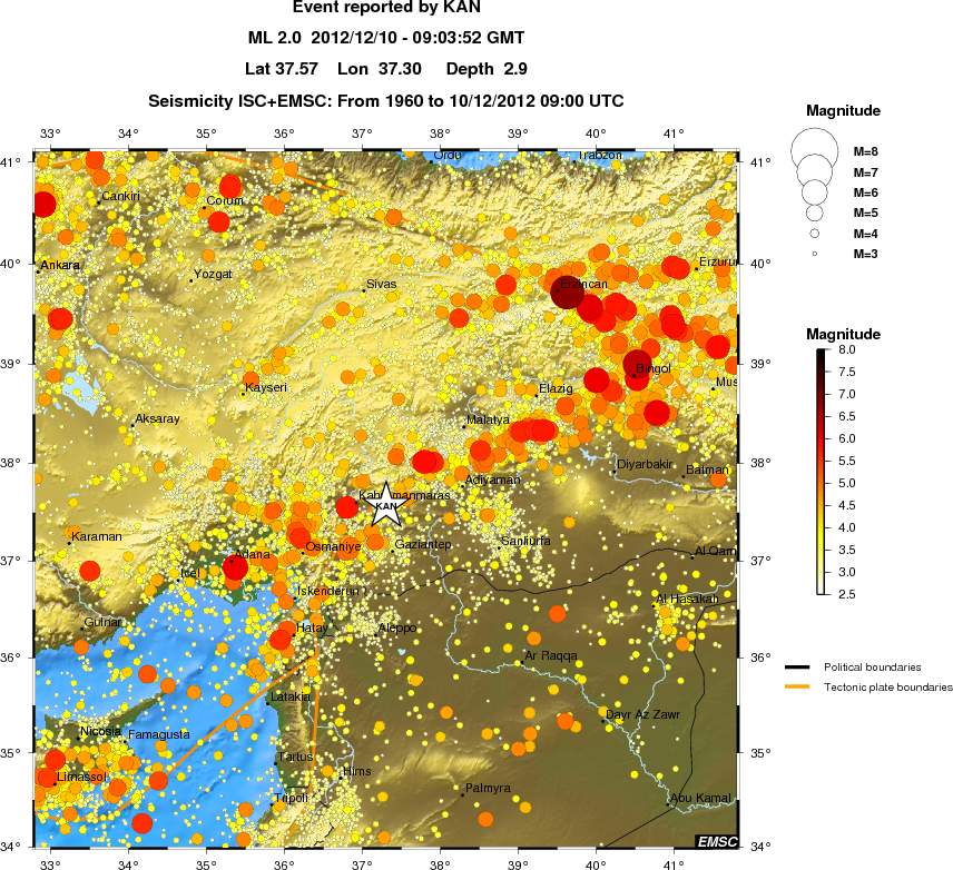 regional magnitude historical seismicity