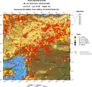 regional historical seismicity