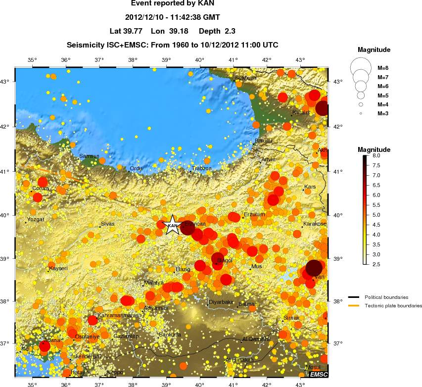 regional magnitude historical seismicity