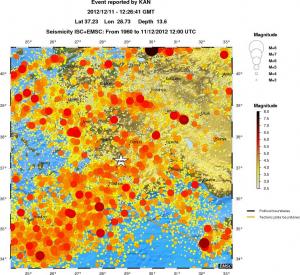 regional magnitude historical seismicity