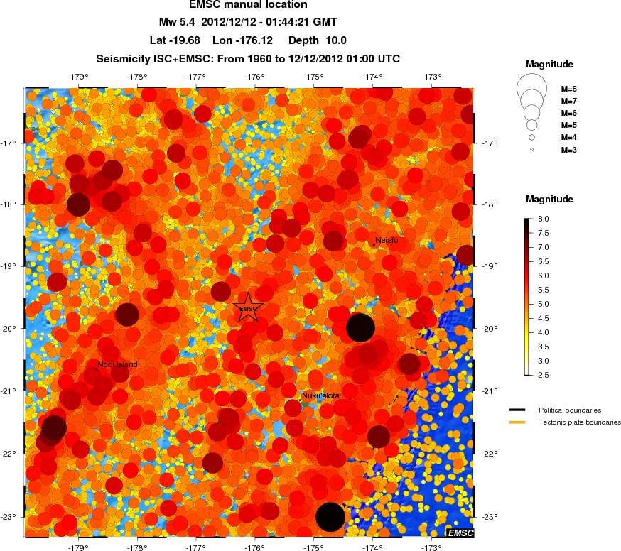 regional magnitude historical seismicity