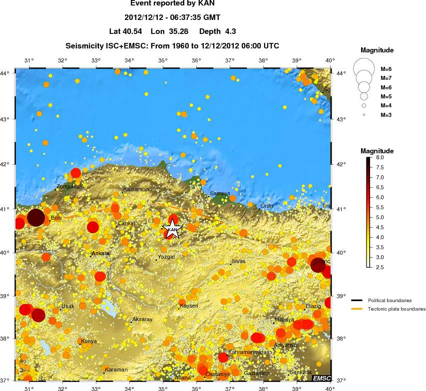 regional magnitude historical seismicity