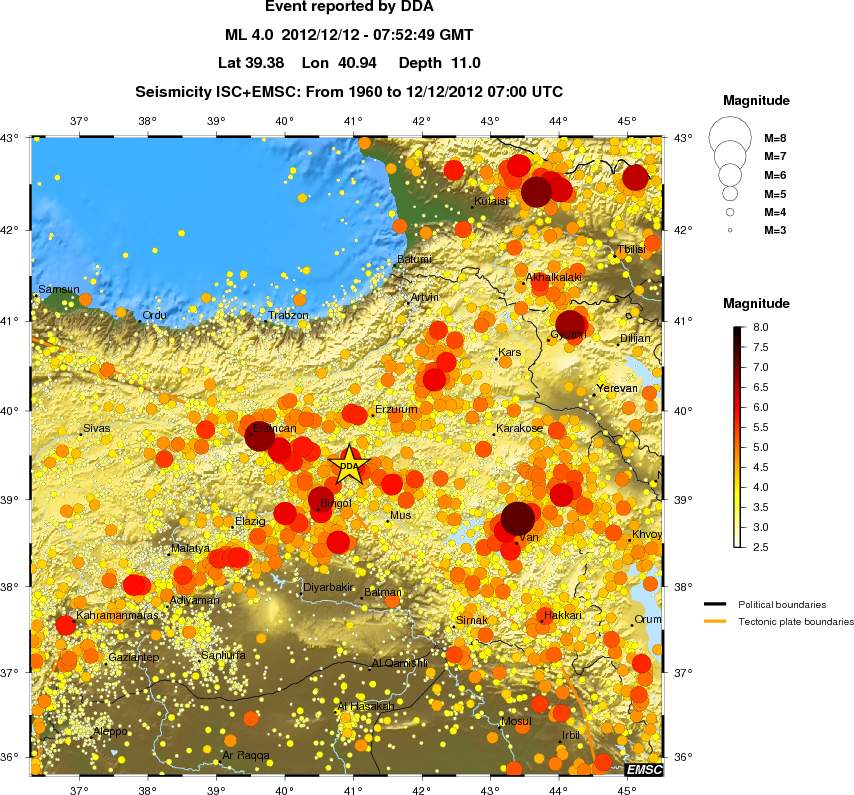regional magnitude historical seismicity