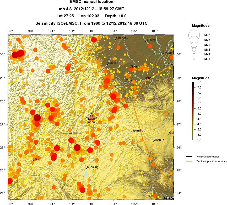 regional magnitude historical seismicity