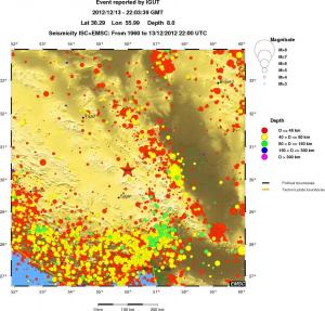 regional historical seismicity