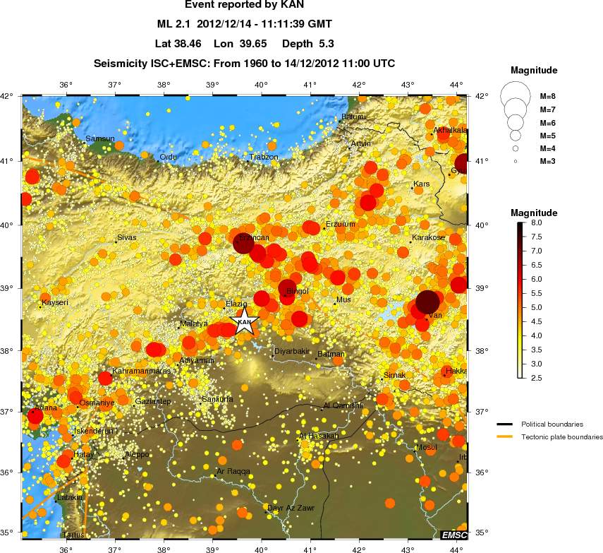 regional magnitude historical seismicity