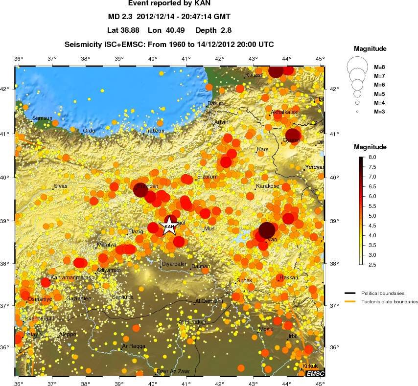 regional magnitude historical seismicity