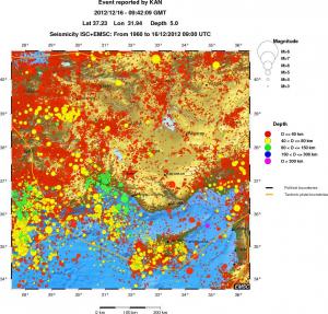 regional historical seismicity