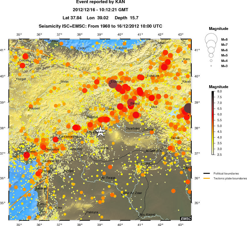 regional magnitude historical seismicity
