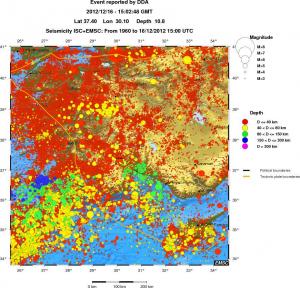 regional historical seismicity