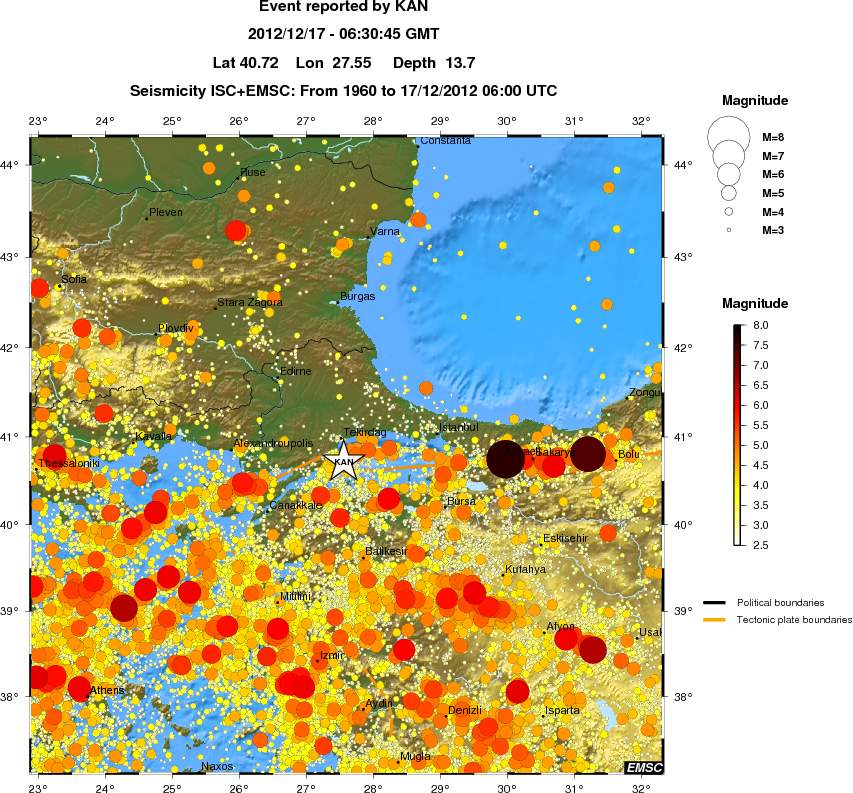 regional magnitude historical seismicity