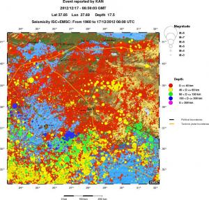 regional historical seismicity