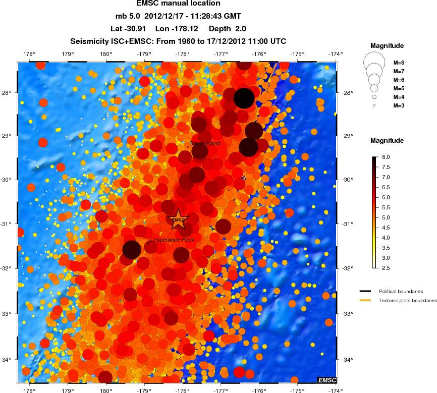 regional magnitude historical seismicity