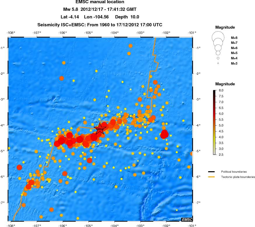 regional magnitude historical seismicity