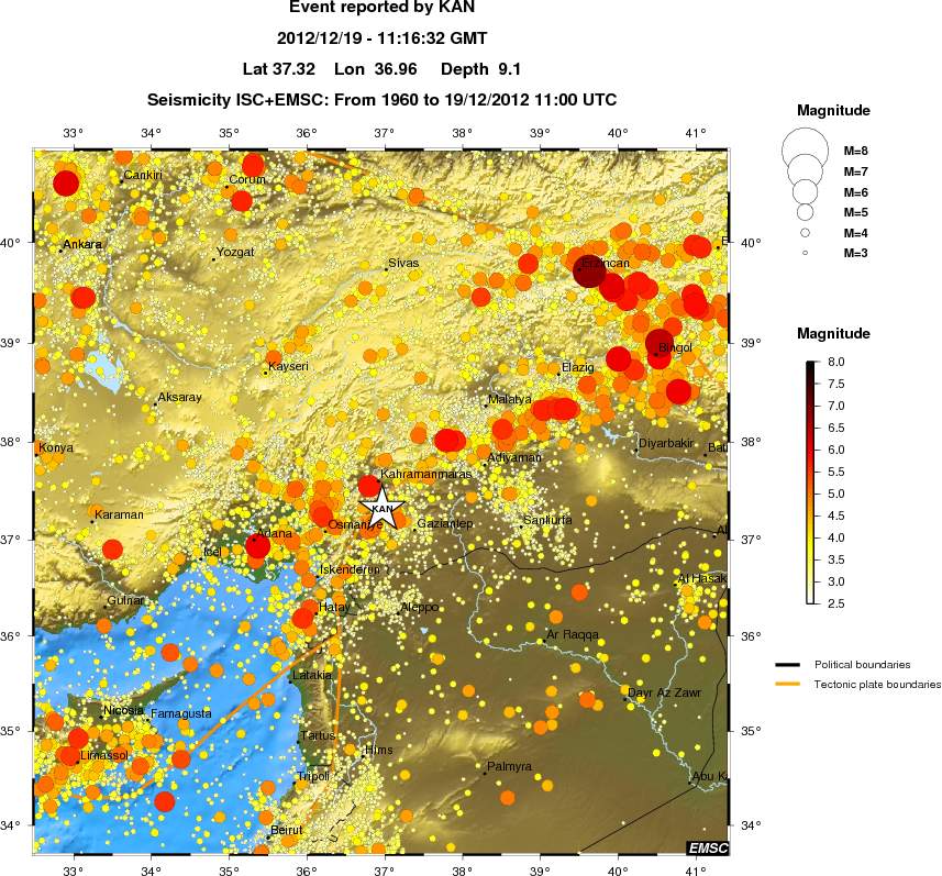 regional magnitude historical seismicity