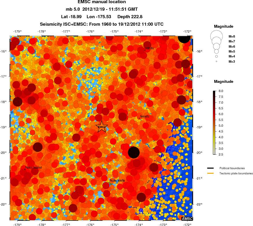 regional magnitude historical seismicity