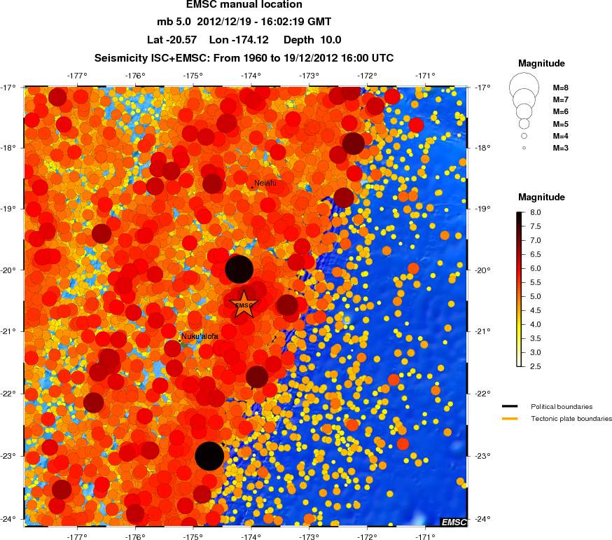 regional magnitude historical seismicity