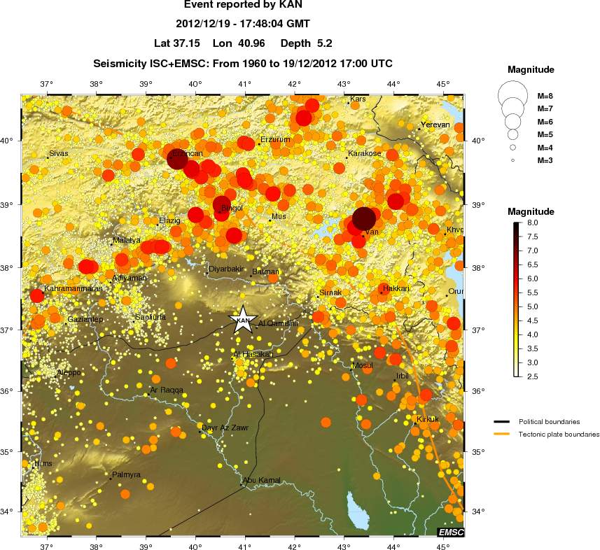 regional magnitude historical seismicity