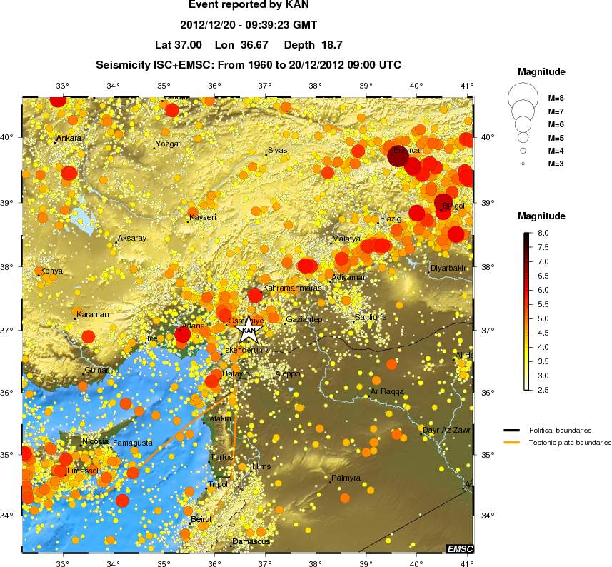 regional magnitude historical seismicity