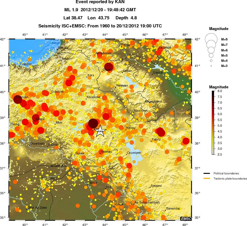 regional magnitude historical seismicity