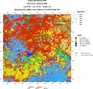 regional historical seismicity