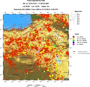 regional historical seismicity