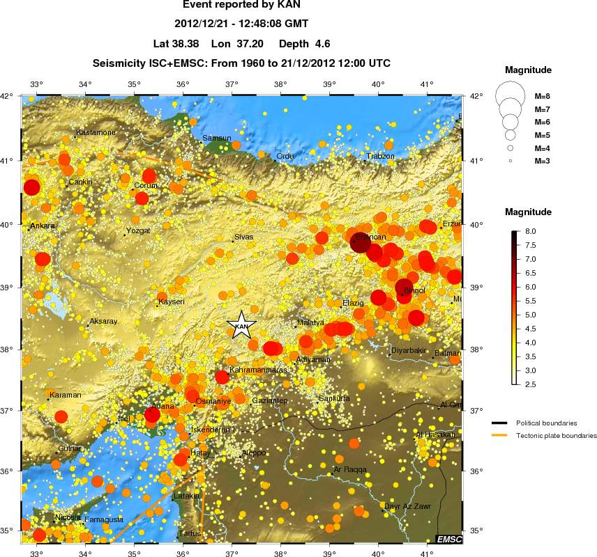 regional magnitude historical seismicity