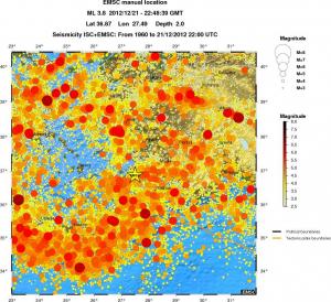 regional magnitude historical seismicity