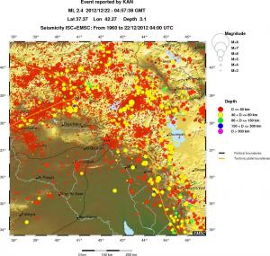 regional historical seismicity