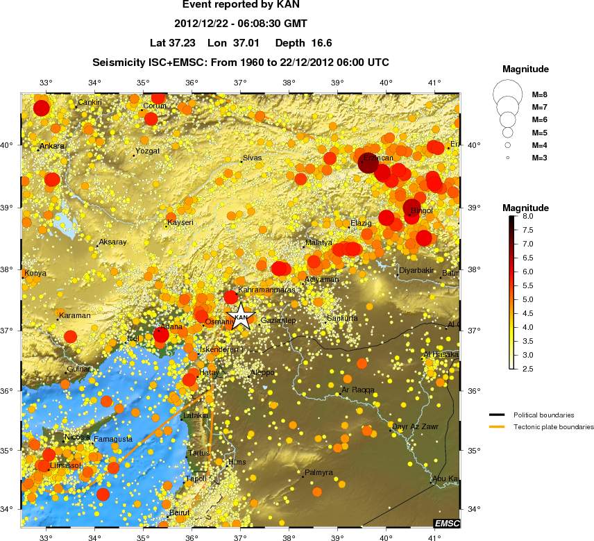 regional magnitude historical seismicity