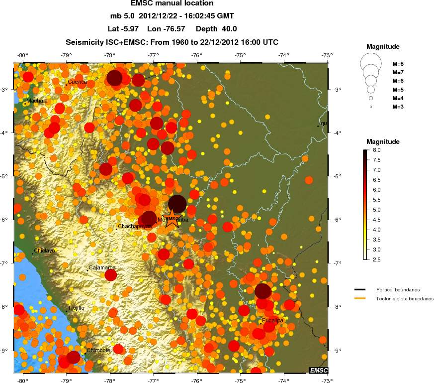 regional magnitude historical seismicity