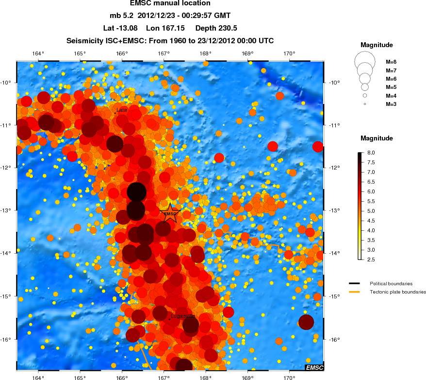 regional magnitude historical seismicity