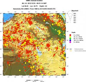 regional historical seismicity