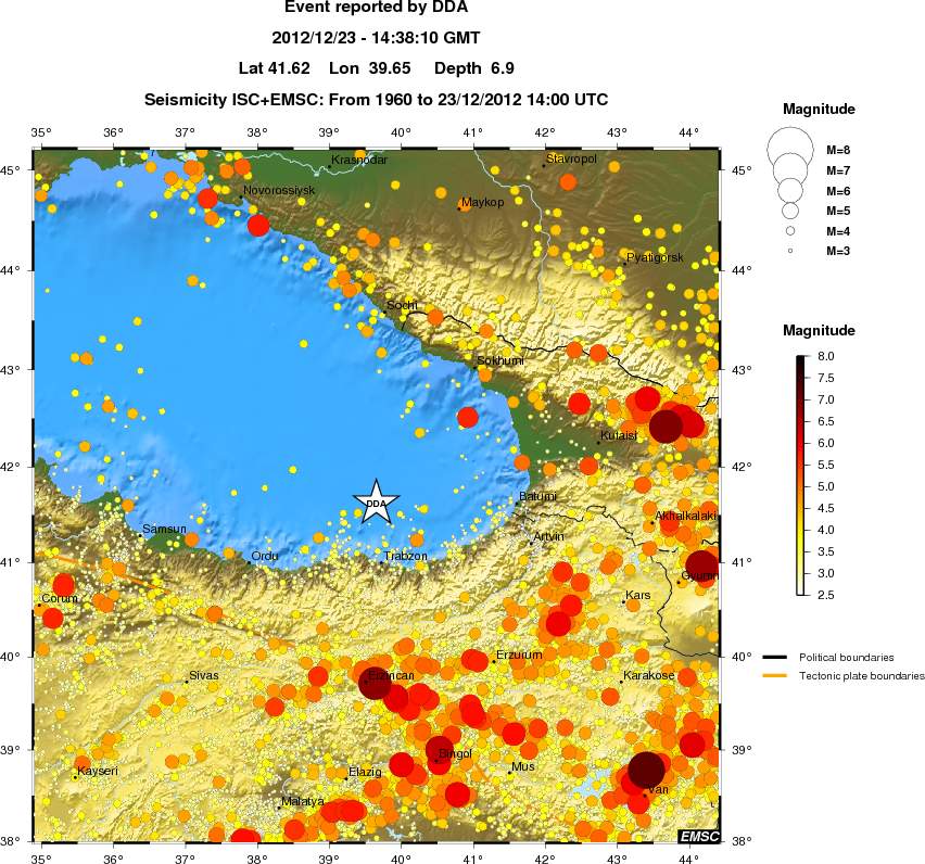 regional magnitude historical seismicity