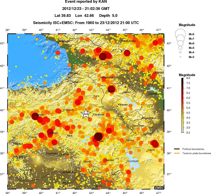 regional magnitude historical seismicity