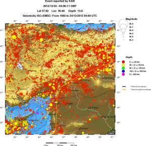 regional historical seismicity
