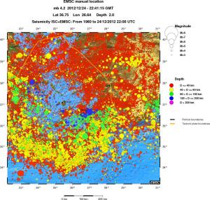 regional historical seismicity