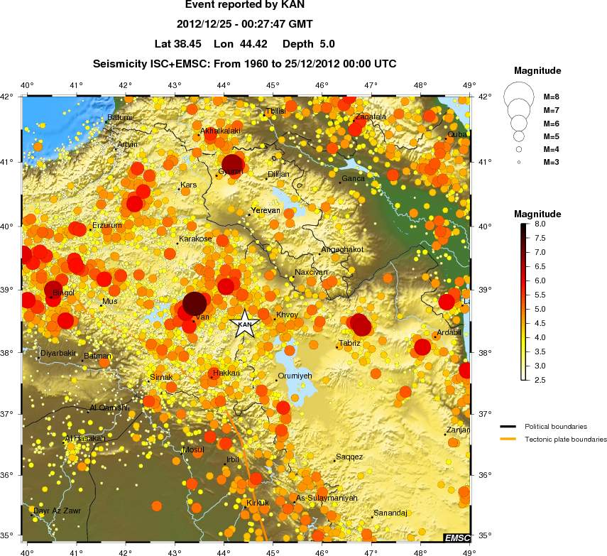 regional magnitude historical seismicity