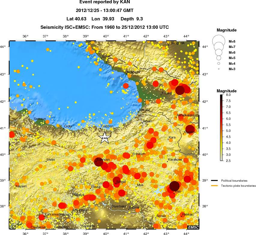 regional magnitude historical seismicity