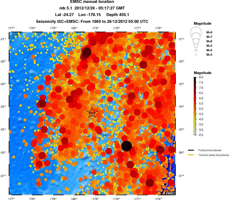 regional magnitude historical seismicity