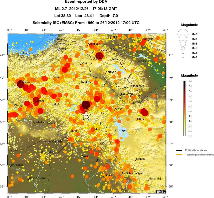 regional magnitude historical seismicity