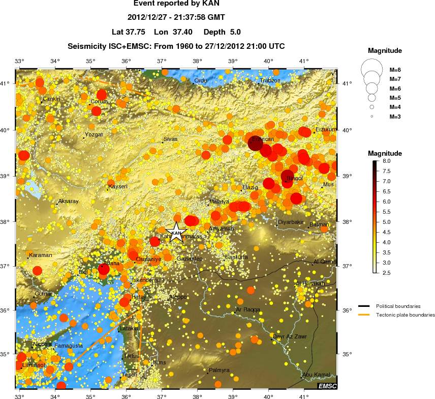 regional magnitude historical seismicity