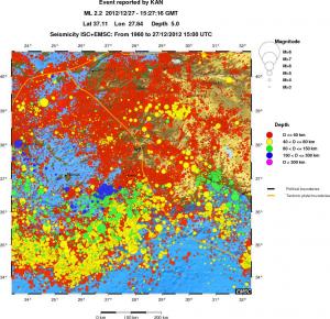 regional historical seismicity