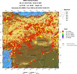 regional historical seismicity