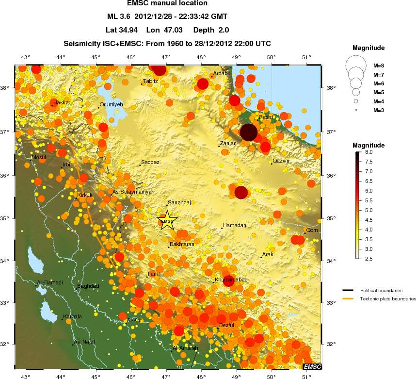 regional magnitude historical seismicity